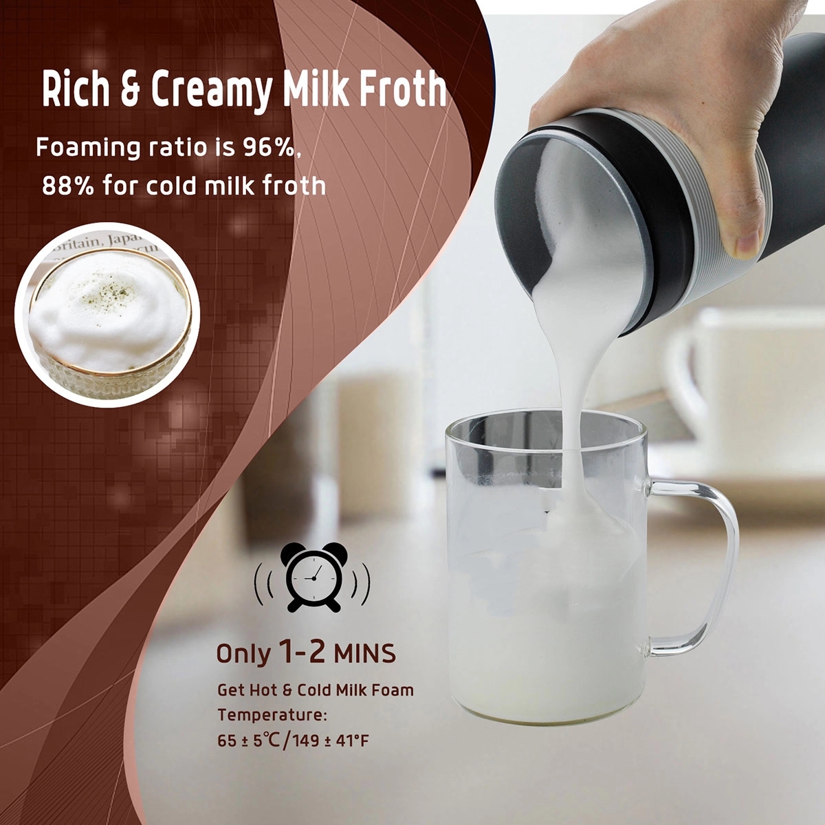 Milk Steamer Frother Electrical 1