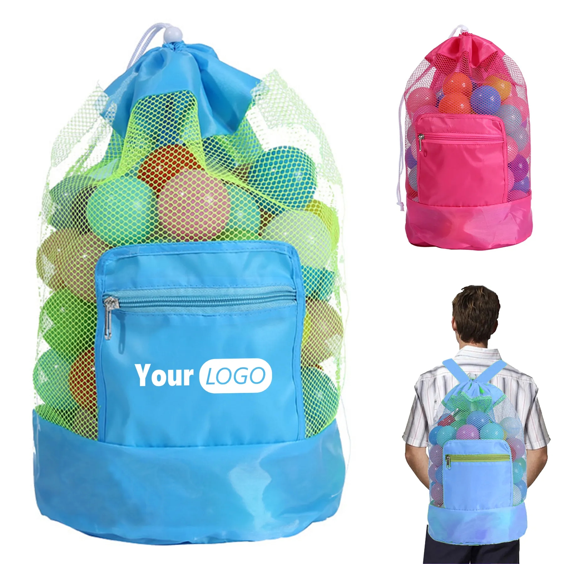 Polyester Shoulder Storage Beach Bag 4