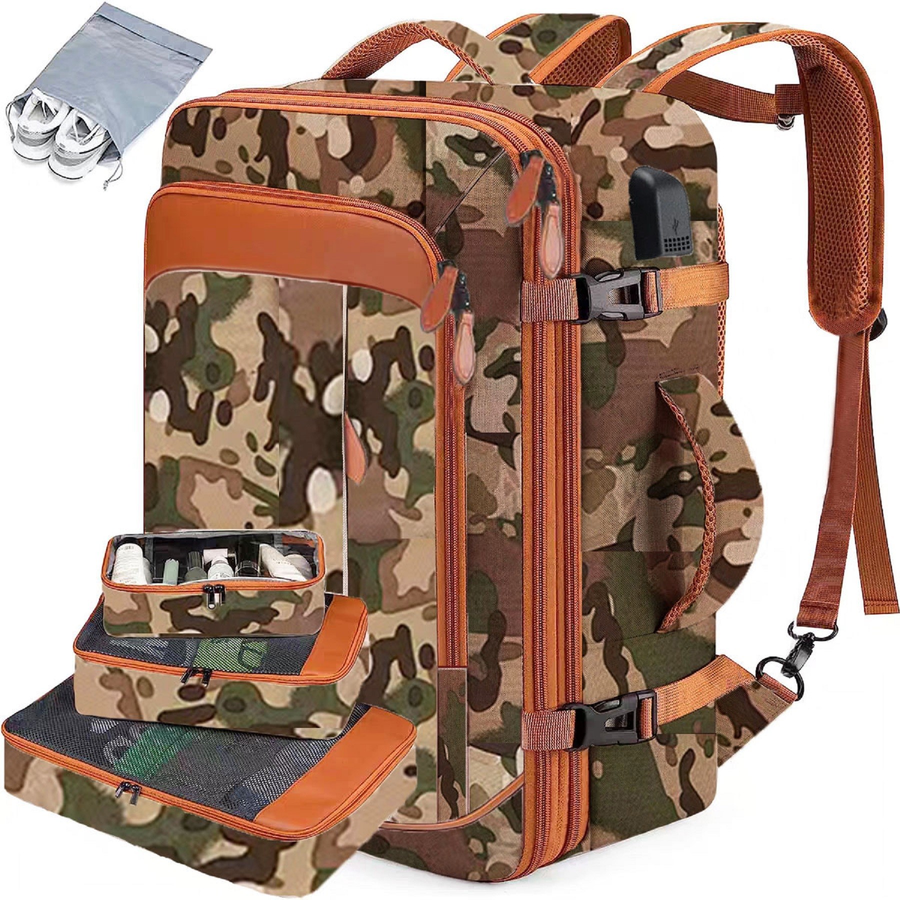 5 Pack Extra Large 40L Flight Approved Travel Backpack 2