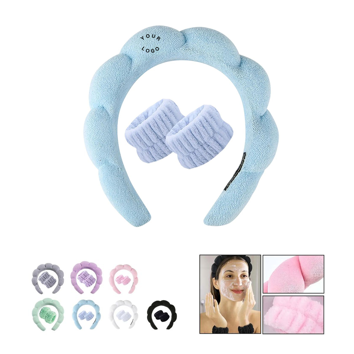 Soft Terry Cloth Headband with Two Wristbands 4