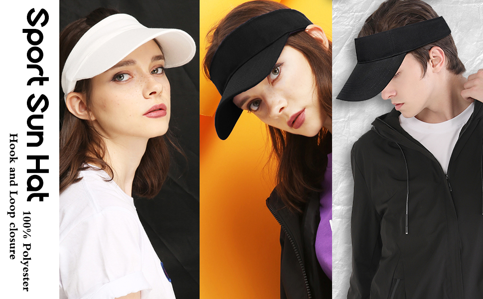 Unisex Sports Sun Visor Adjustable UV Protection Sun Hat Cap 10