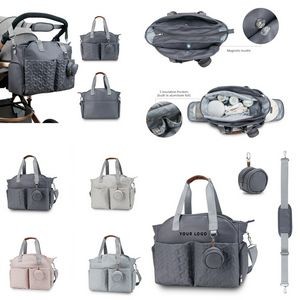 Multifunction Baby Tote Diaper Bag, custom tote bag with logo imprint 4