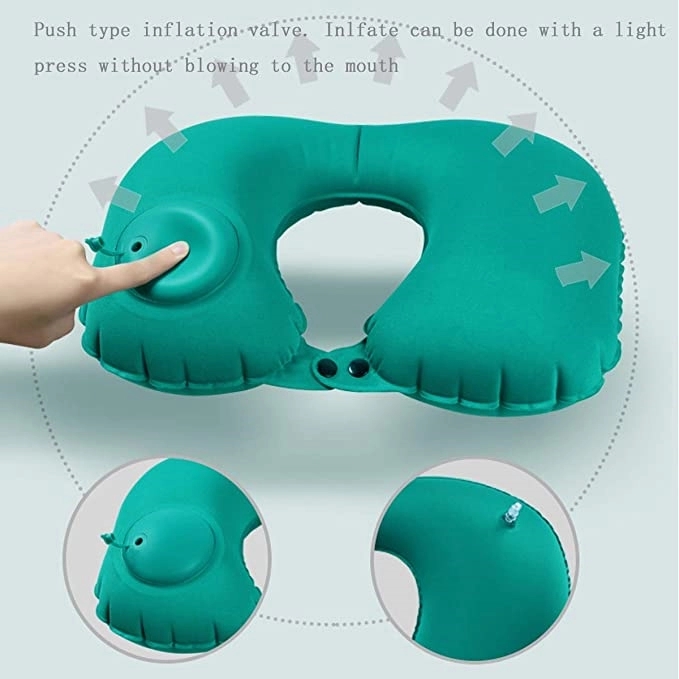 Press Inflatable Neck Travel Pillow 11