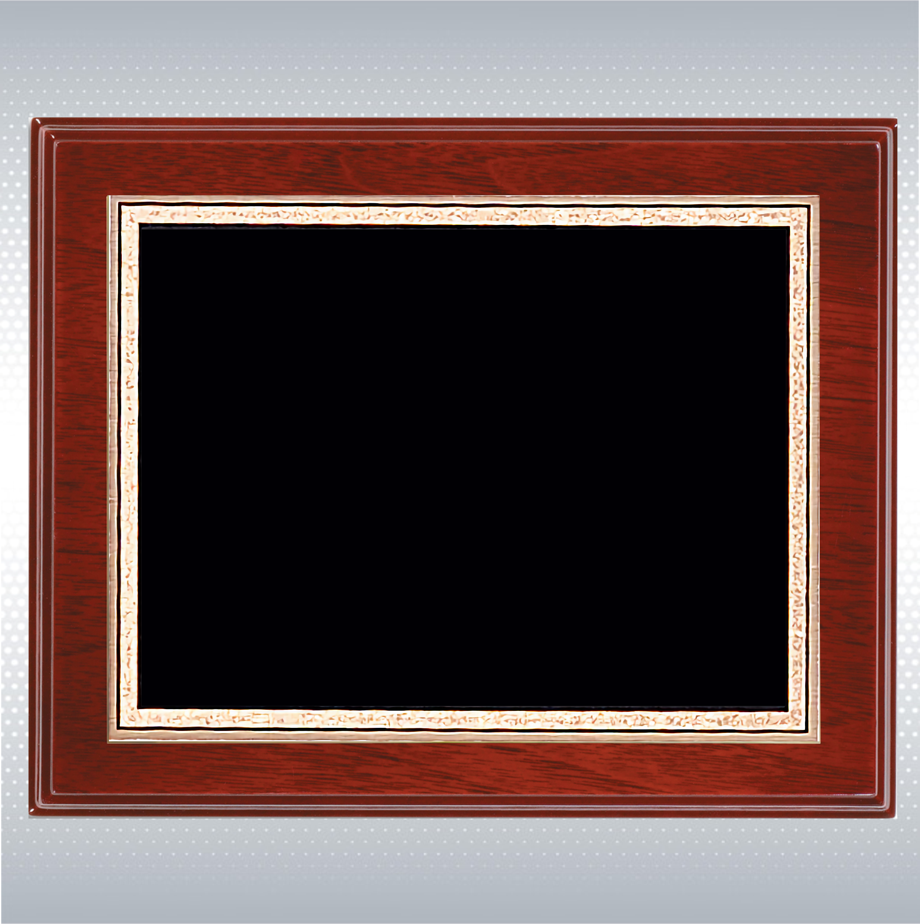 Mahogany Finish Plaque w/Florentine Plate (7" x 9") 4