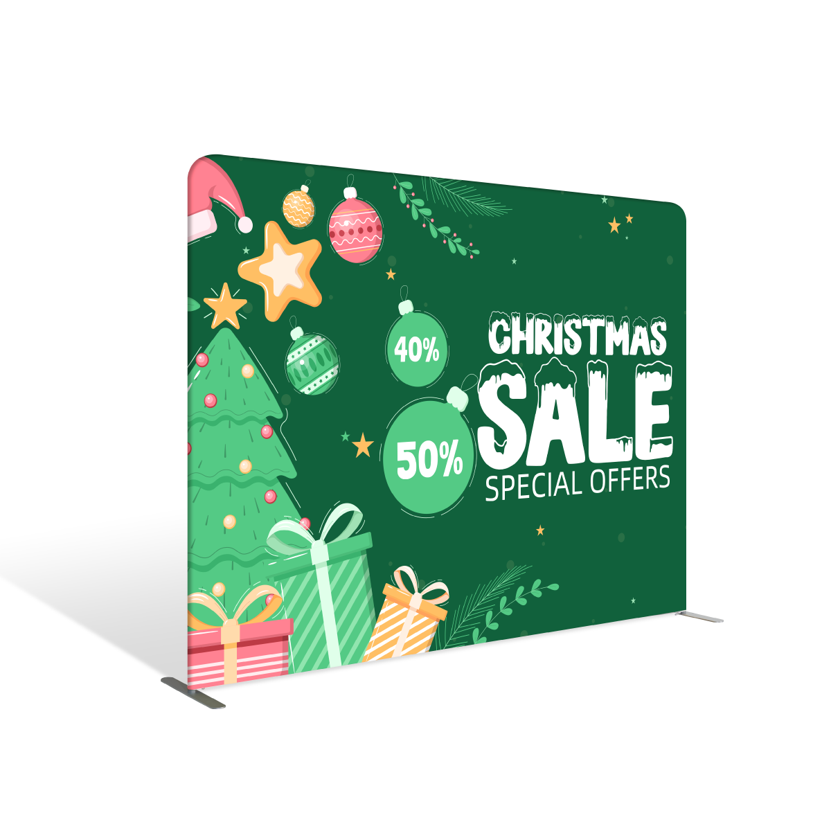 10ft Double-Sided Full Color Fabric Display Wall 4