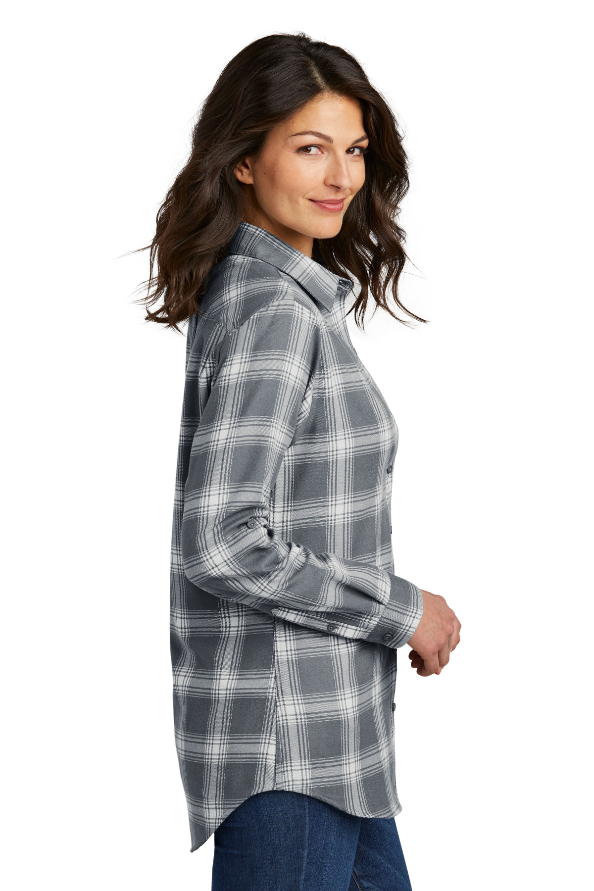 Port Authority Women's Plaid Flannel Tunic . LW668 23
