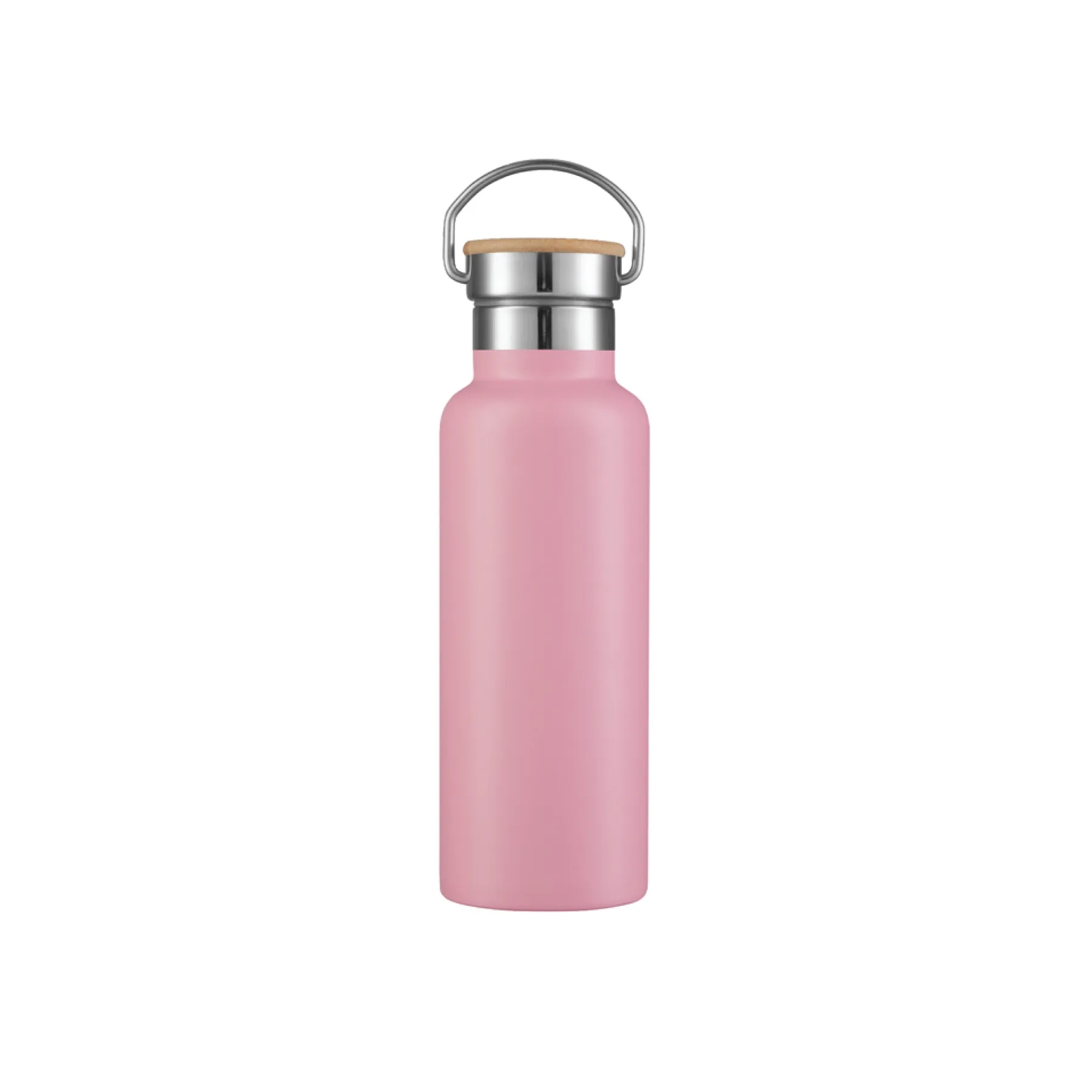 17oz Wood Lid Stainless Tumbler with Handle 2