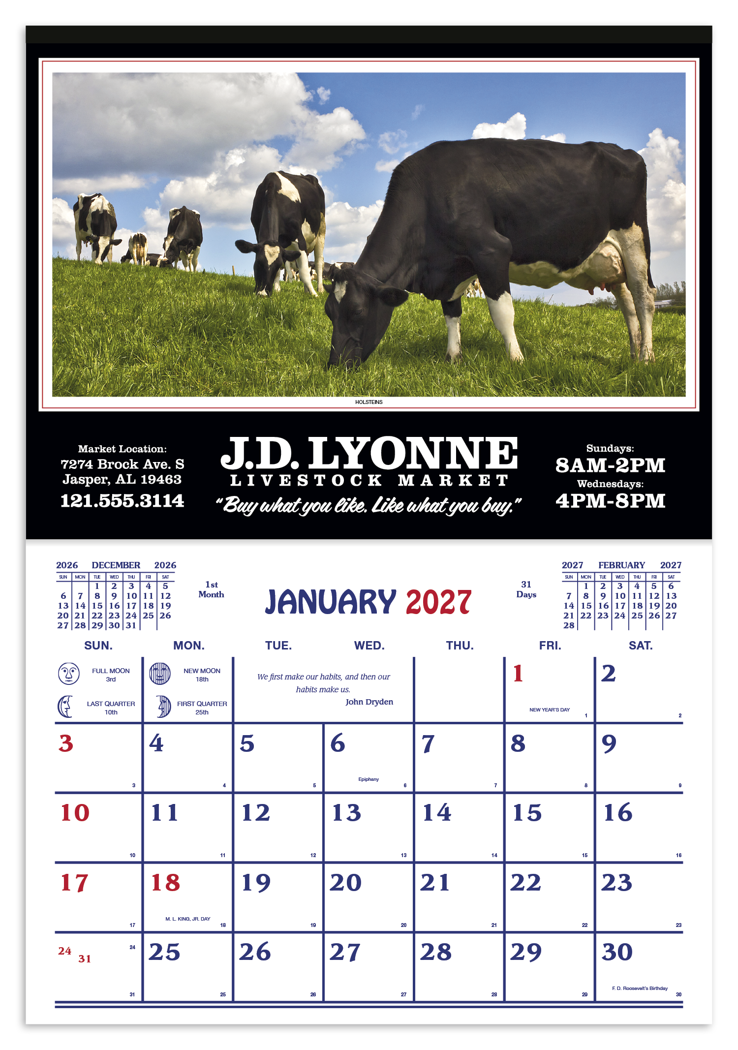 Skinner & Kennedy® Farm Calendar 83