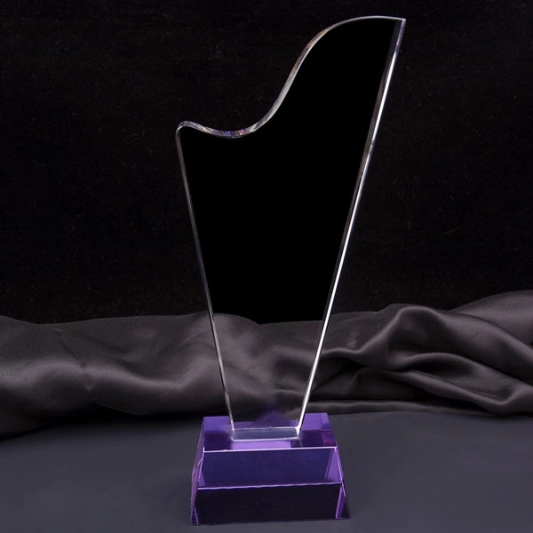 Transparent Purple Crystal Trophy 3