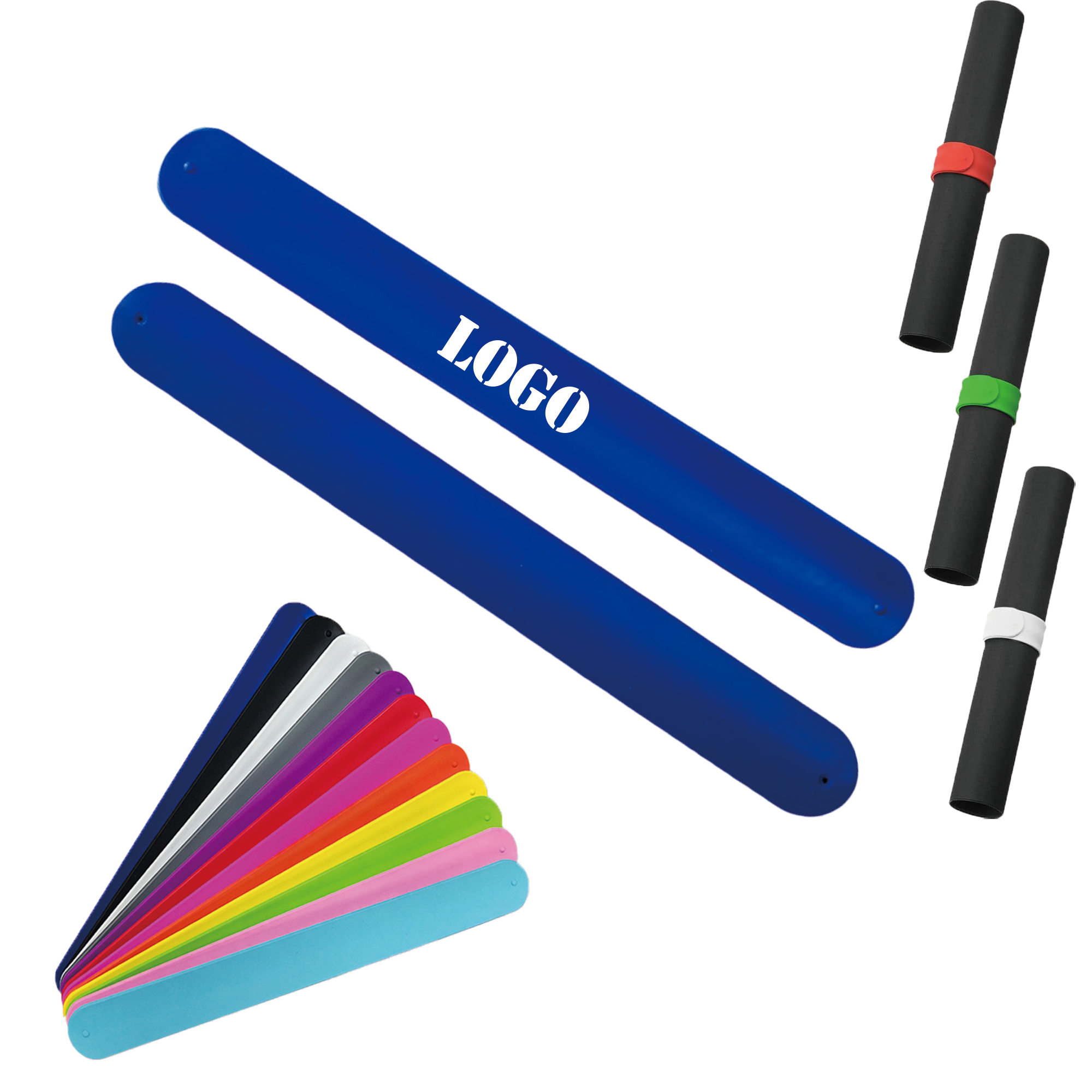 Custom Imprint Silicone Slap Bracelet/Wristband/Band 1