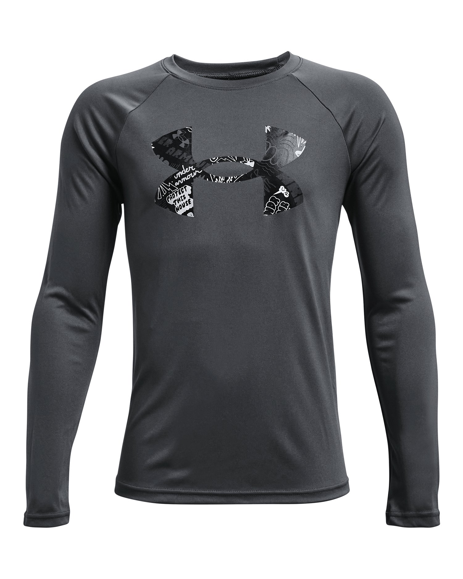 Boys' UA Tech Logo Fill Long Sleeve 11