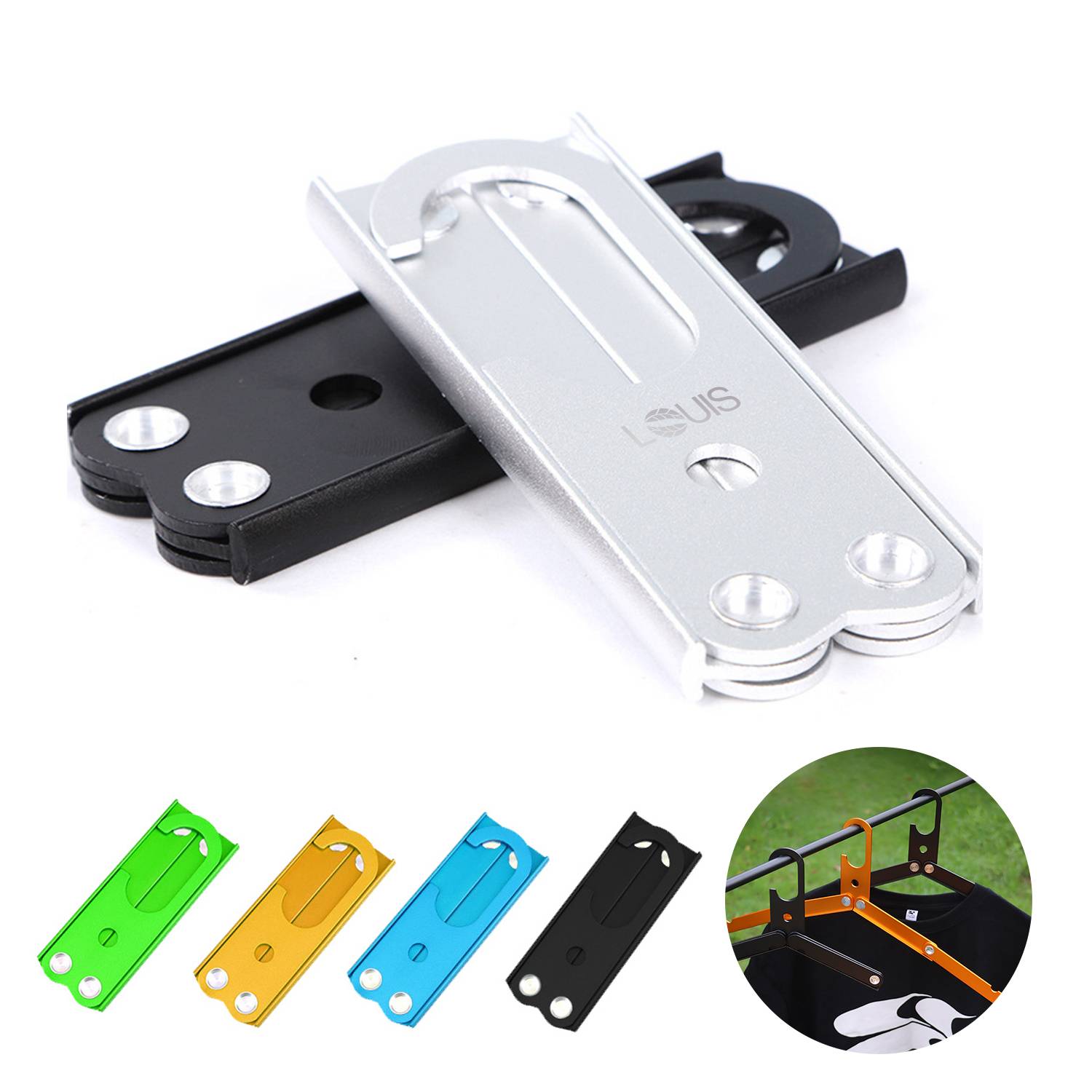 Compact Aluminum Folding Clothes Rack 6
