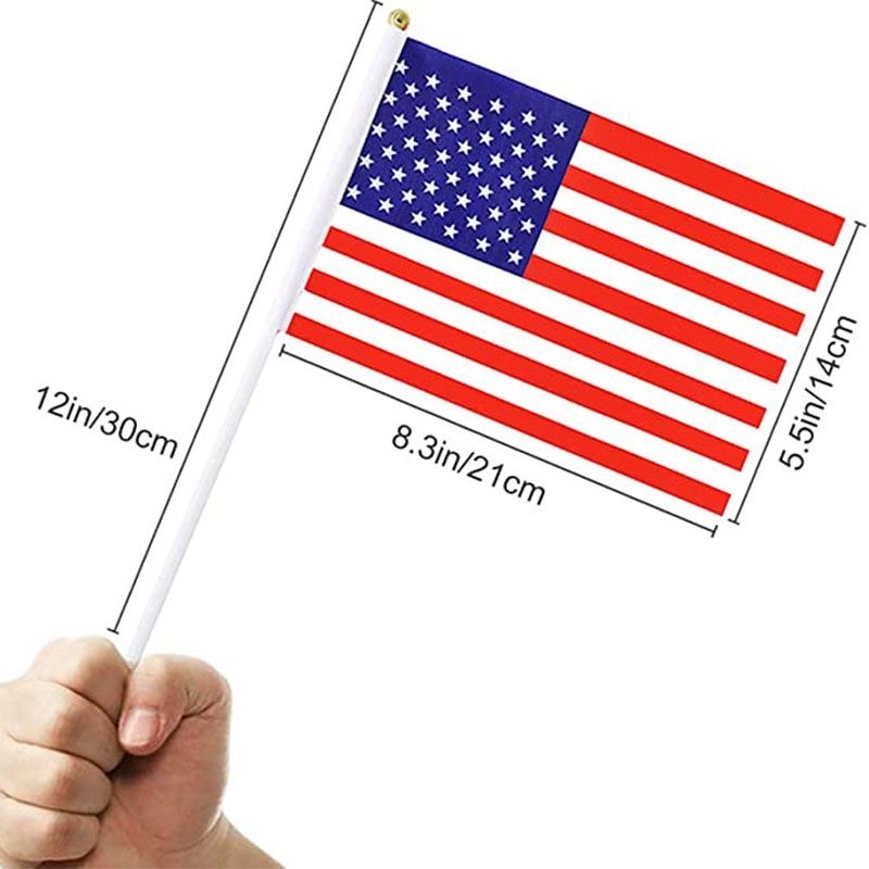American Handheld Flags With Plastic Stick 5