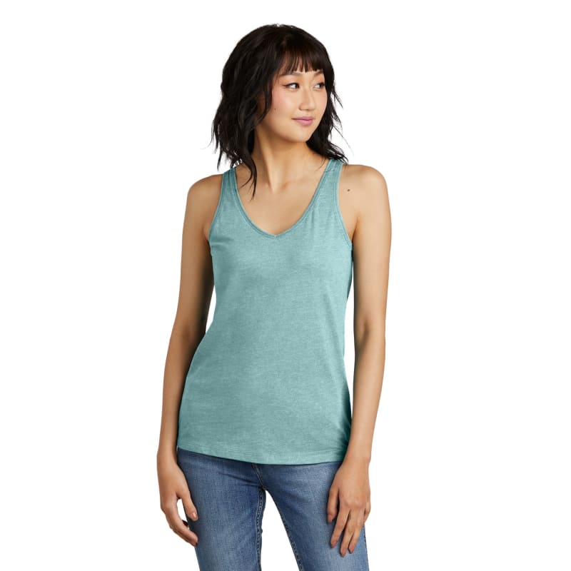 District Women's Perfect Blend CVC V-Neck Tank 1