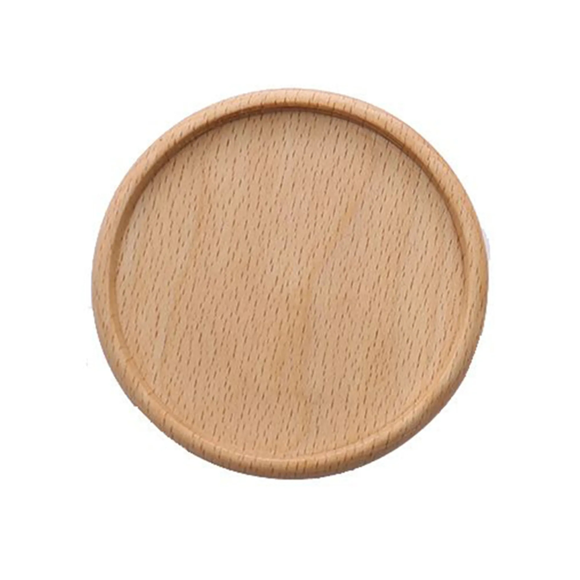 Natural Beech Wood Coaster with Smooth Glossy Finish 2
