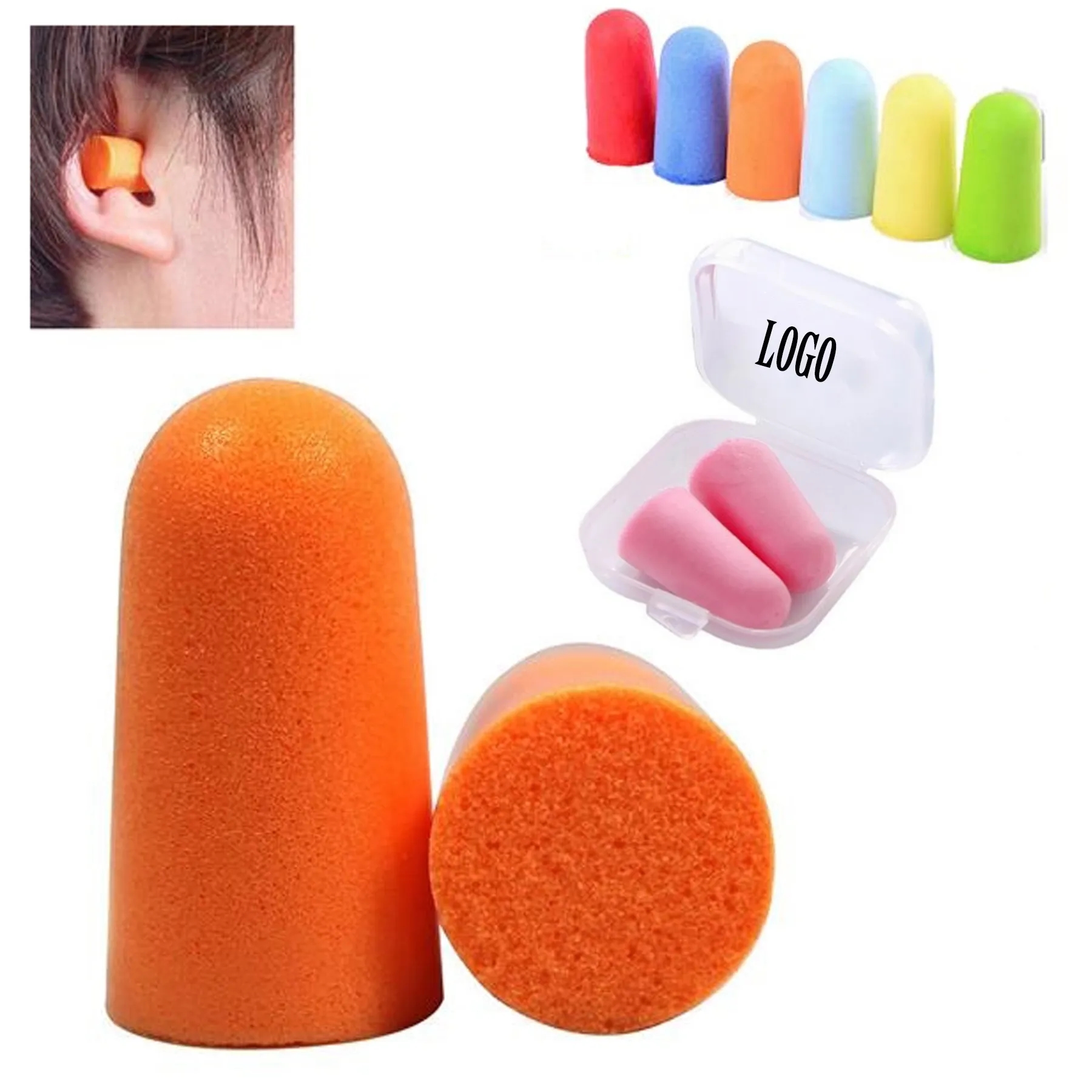 Soft Foam Earplugs in Reusable Case 8