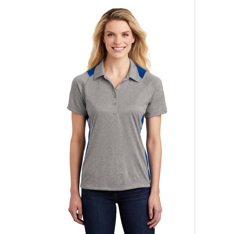 Sport-Tek Women's Heather Colorblock Contender Polo. 41