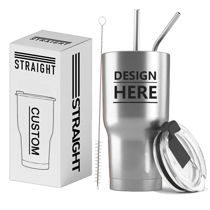 Stainless Steel Insulated Water Bottle with Straws 1
