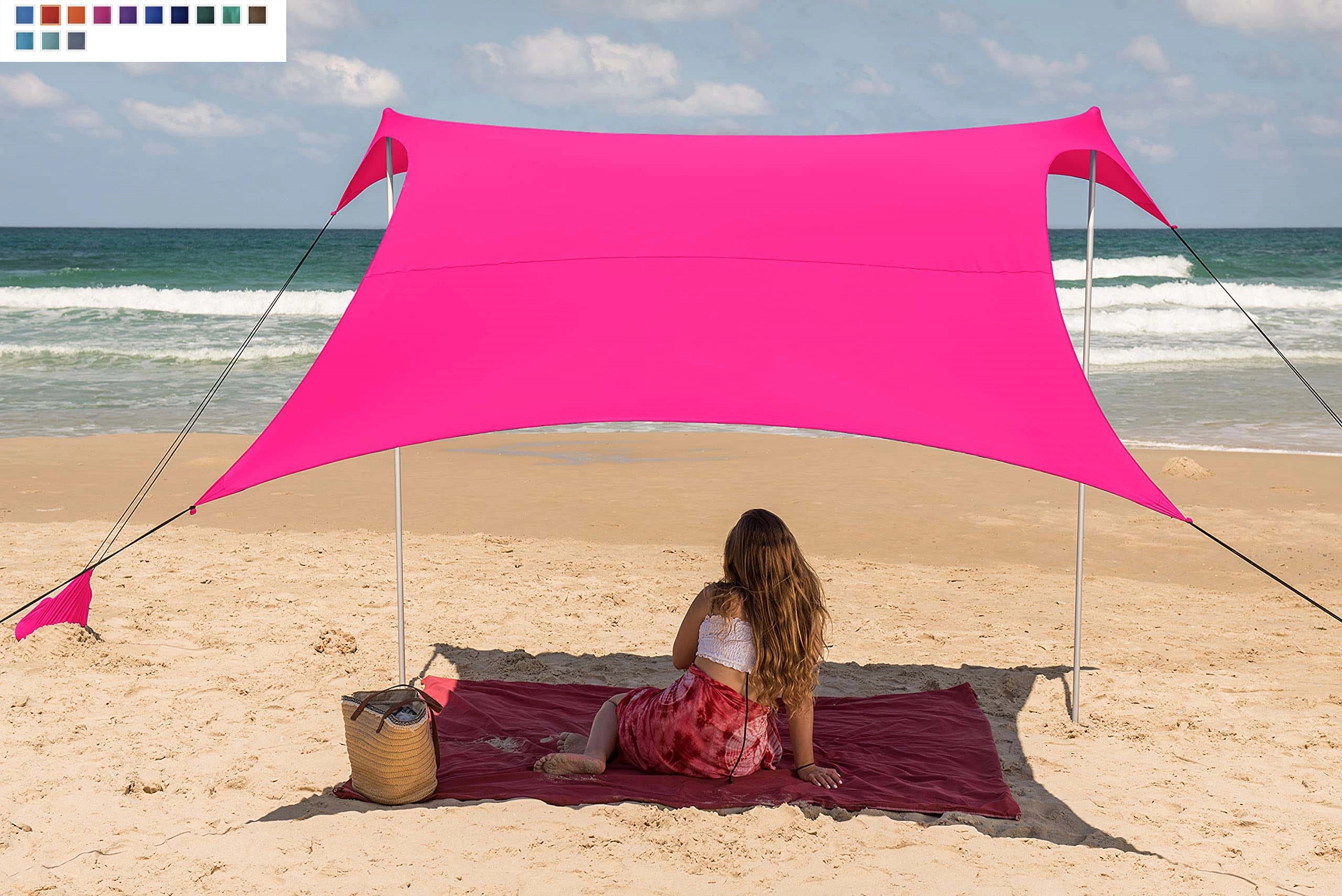 Pop Up Beach Tent Sun Shade for Camping Trips 2