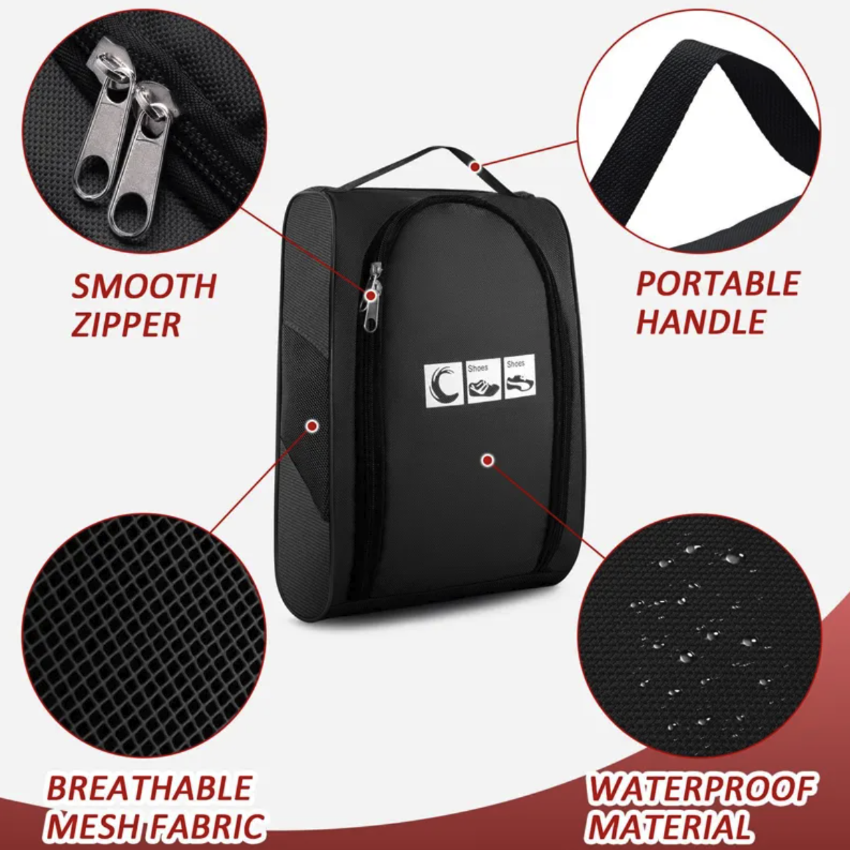 Portable Golf Shoes Travel Shoes Storage Bag 3