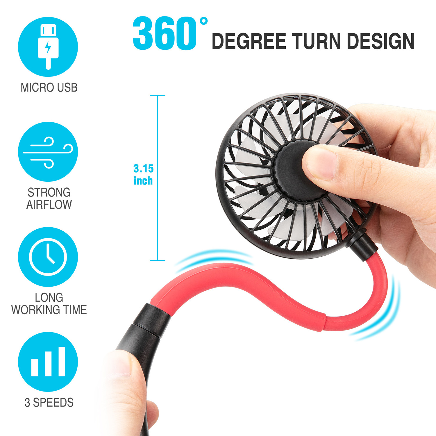 Adjustable Ear-Hanging Sports Fan 5