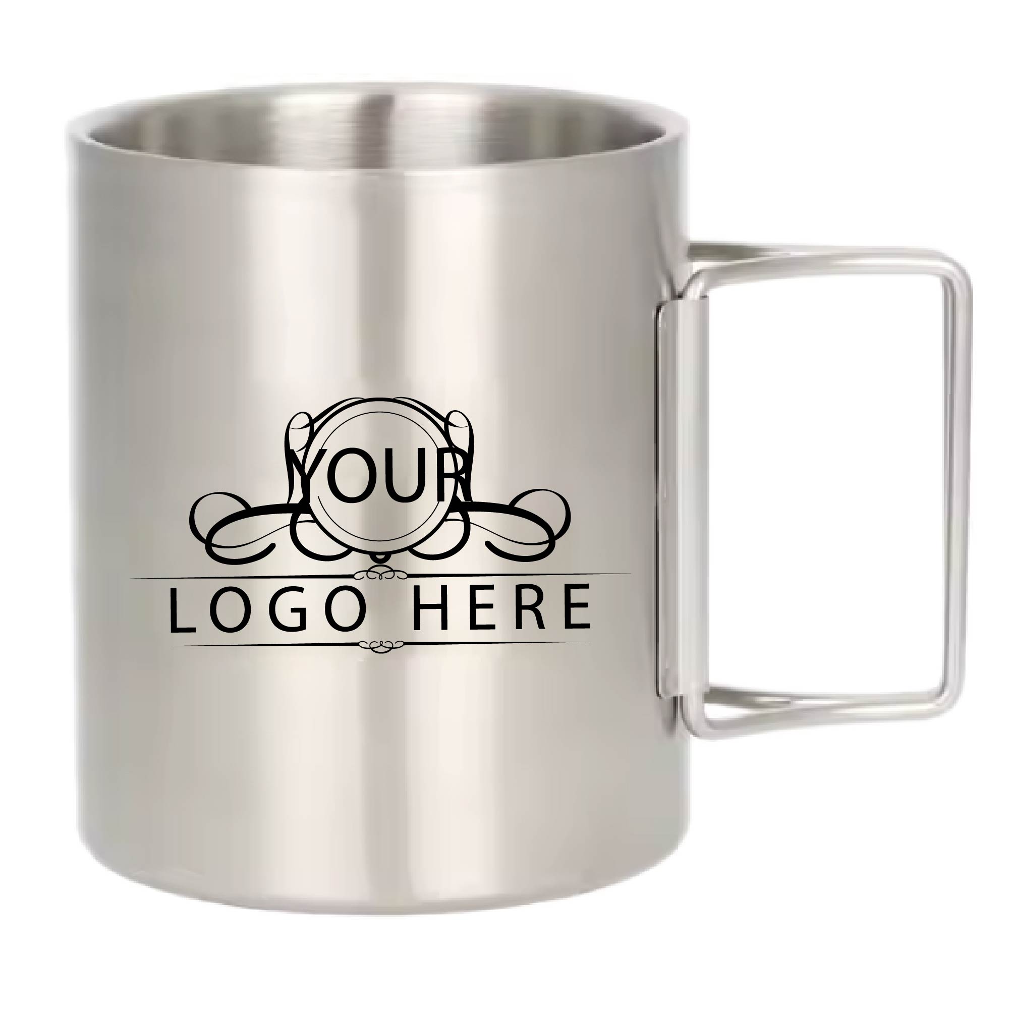 10oz Camping Cup with Folding Handles 1