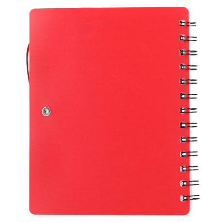 5" x 7" Recycled Dual Pocket Spiral Notebook w Pen 24