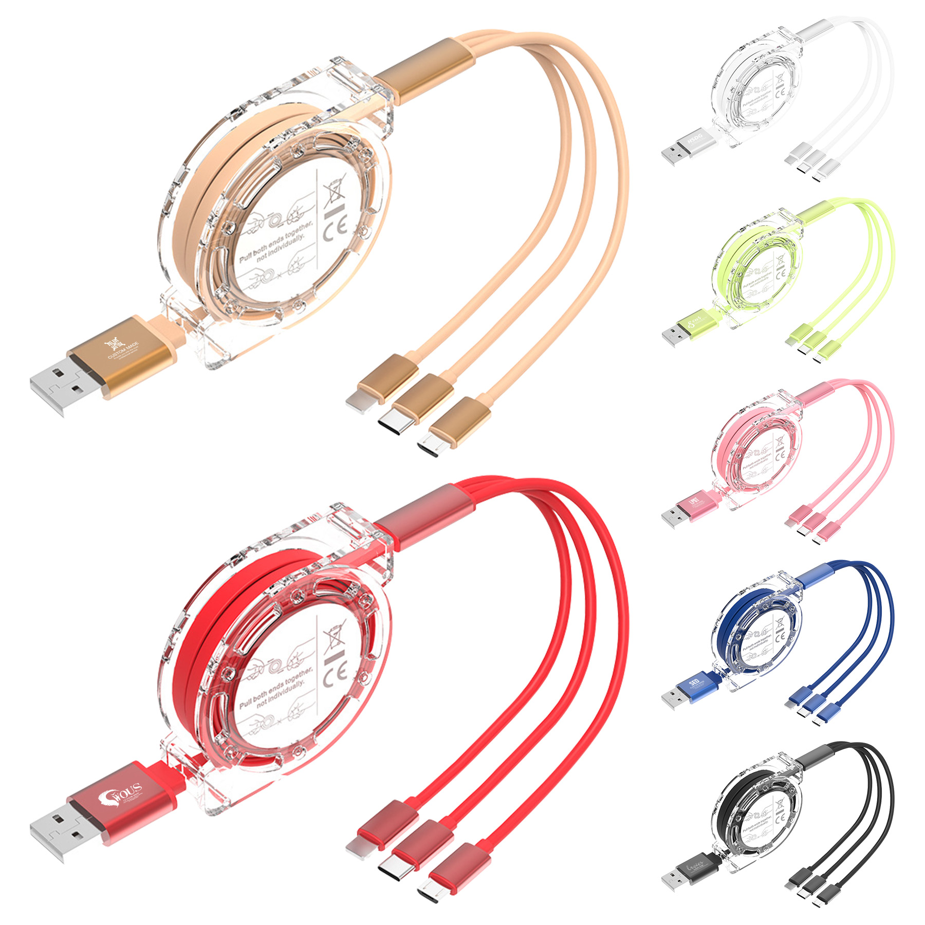 3-in-1 Multi Device Charger and USB Charging Cable 3
