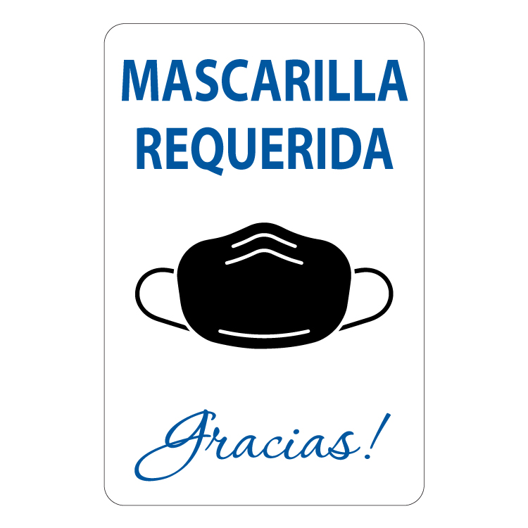 Mask Required Sign Spanish