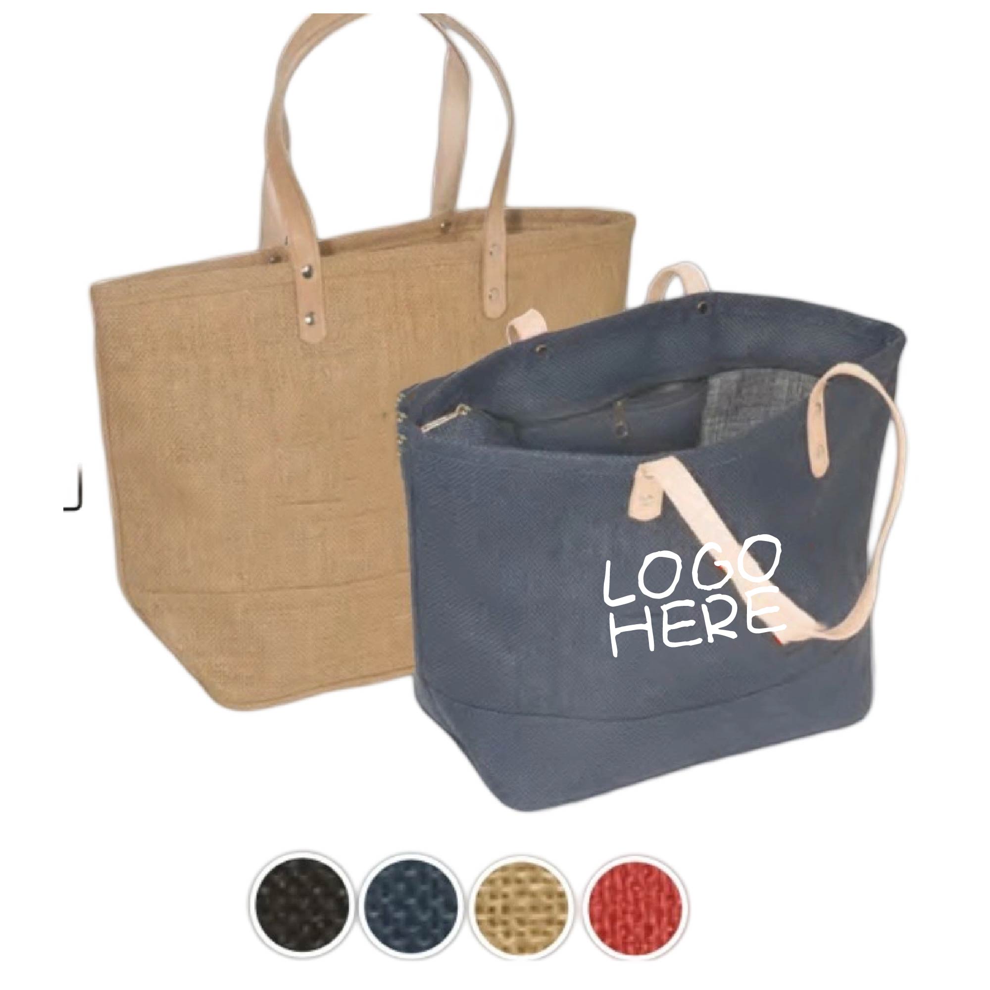Peddler Jute Tote Bag, custom tote bag with logo imprint 1