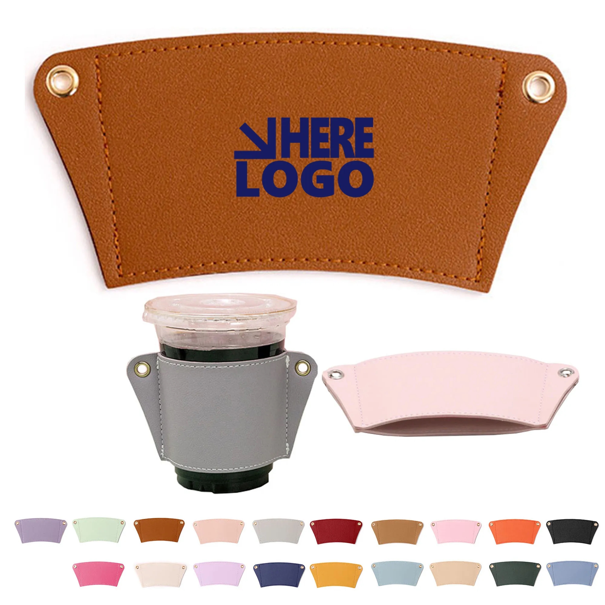 PU Leather Portable Cup Holder 3