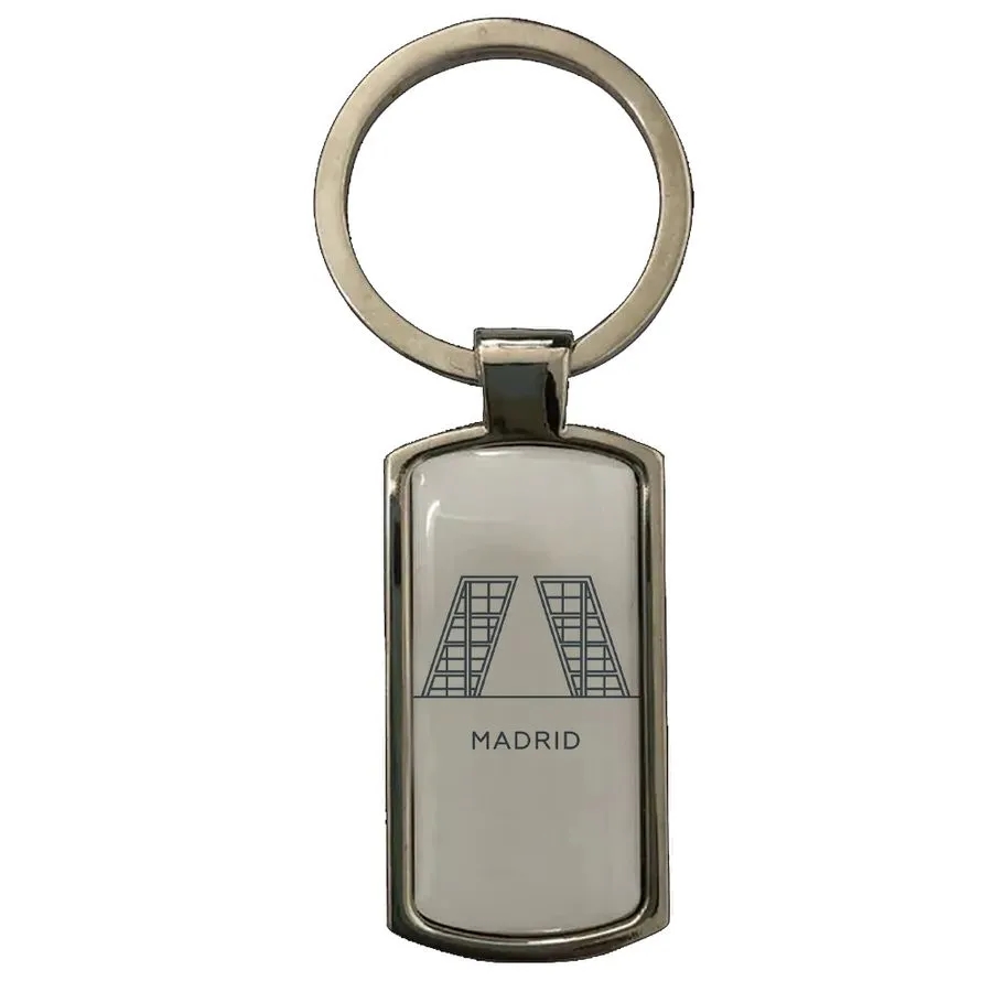 Straight Rectangle Metal Keychain 6