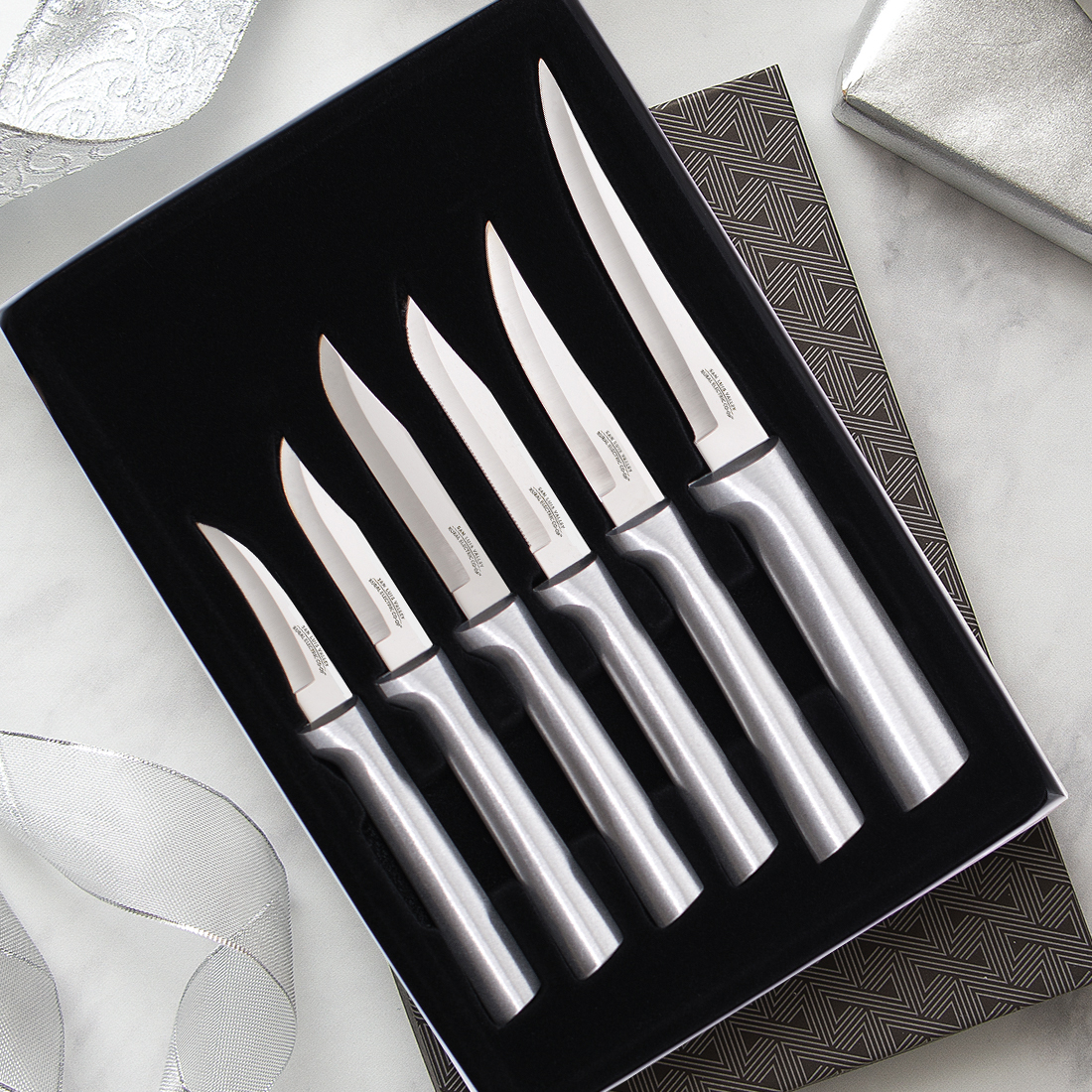 All Star Paring Knives Gift Set w/Silver Handle 3