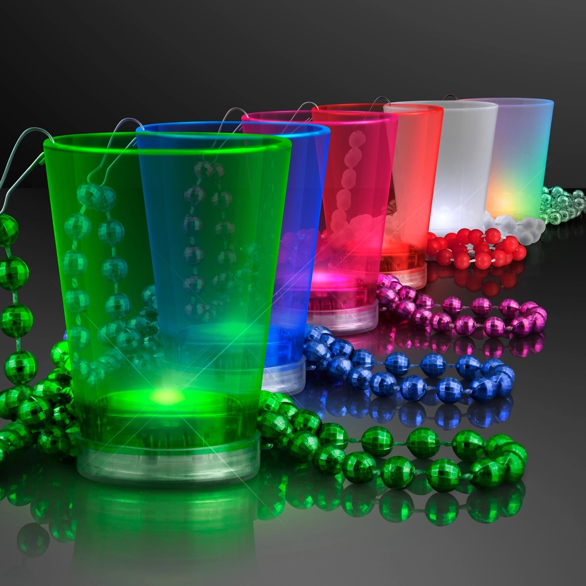 1.5 oz. Light Up Shot Glass on Party Bead Necklaces 8