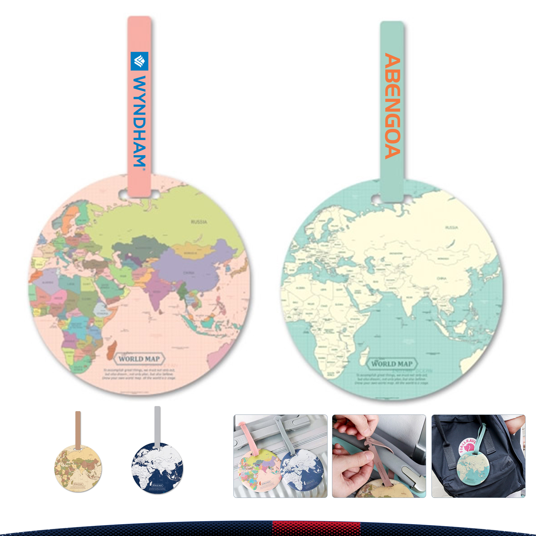 World Map Name Tag 5