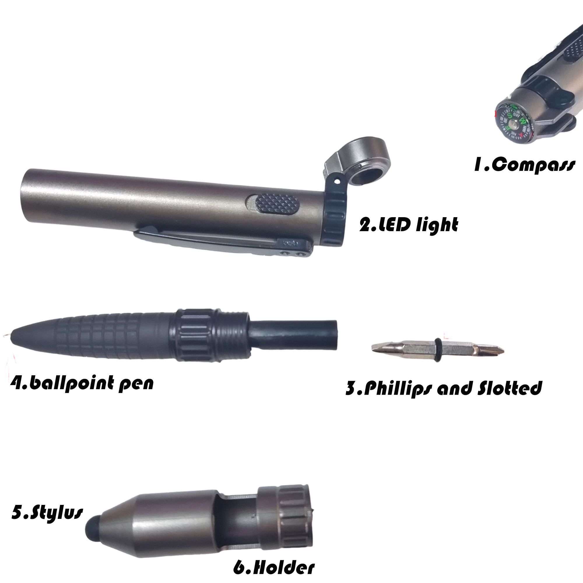 Tactical Compass Tool Pen 2