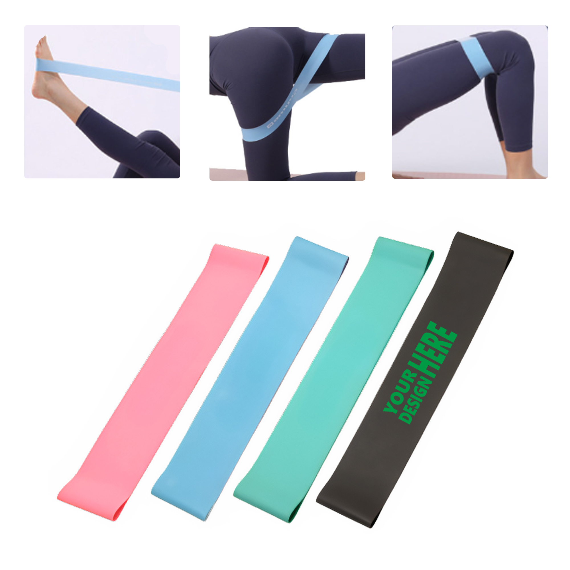 MOQ50 Custom Yoga Latex Resistance Band for Workouts 1