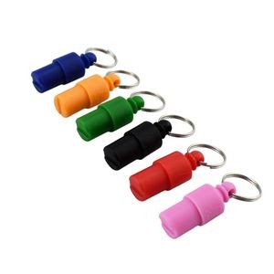 Sturdy Metal Capsule Shaped Dog ID Tag With Carabiner 20
