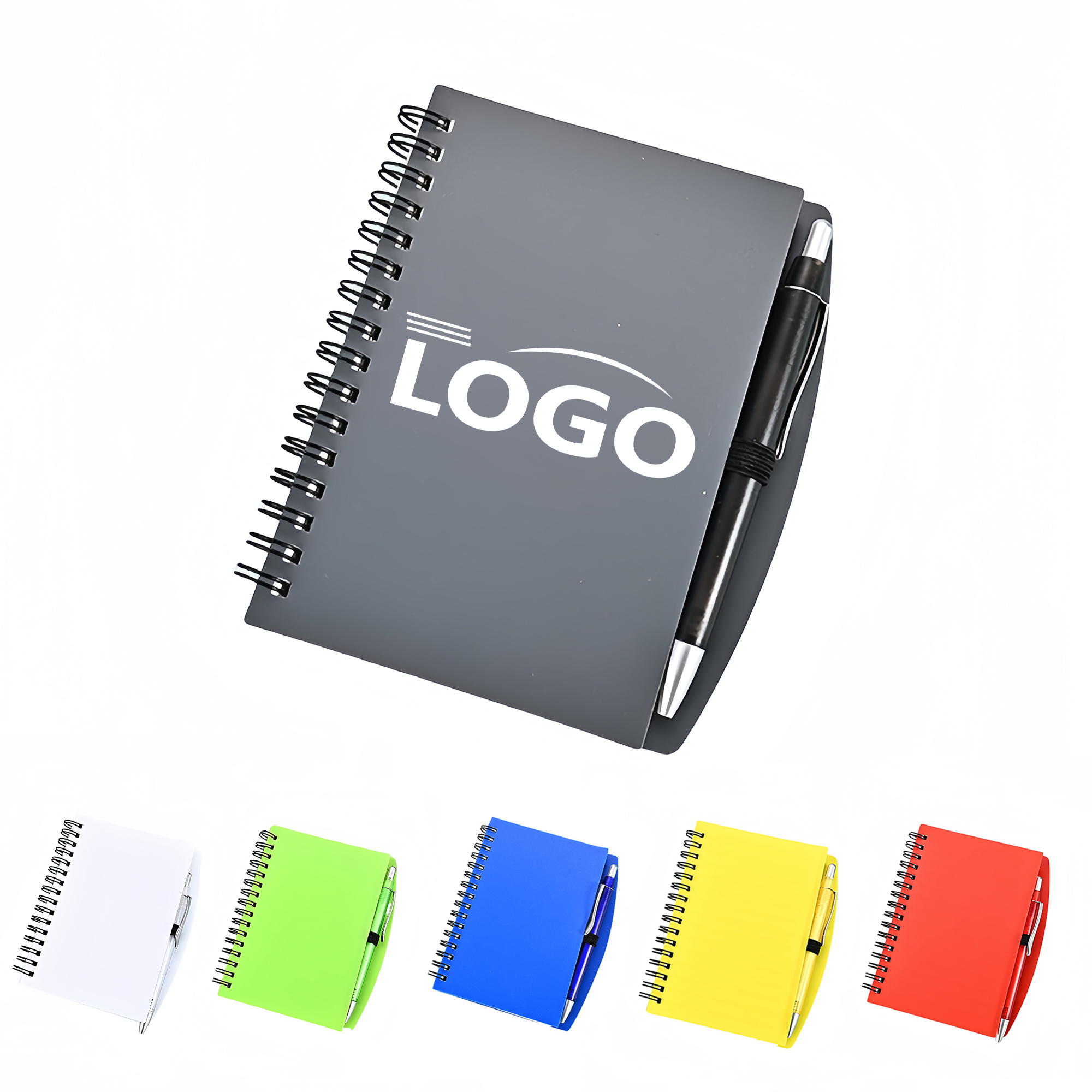 A6 Frosted Spiral Notebook with Pen 2