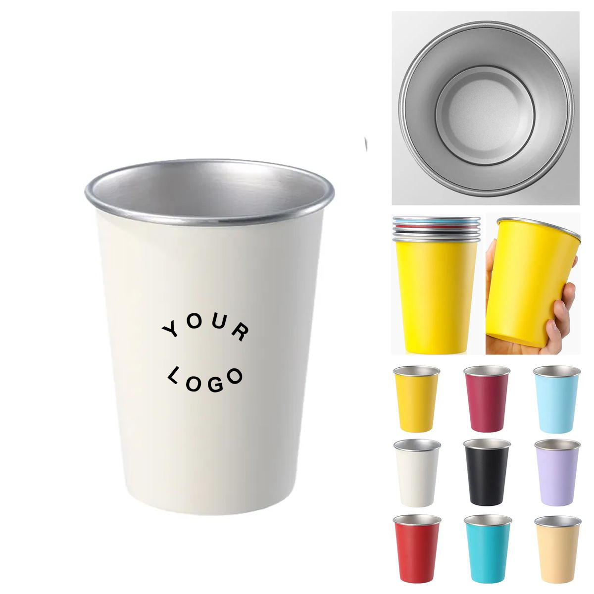 Durable 16oz Single Wall Stainless Drink Cup 1