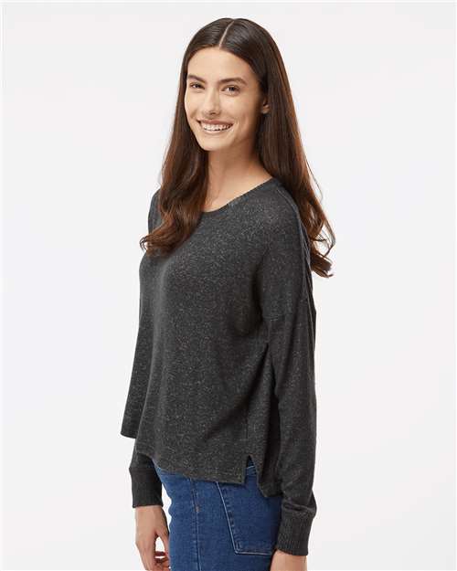 Women's Cuddle Fleece Boxy Crewneck Pullover - L06 49