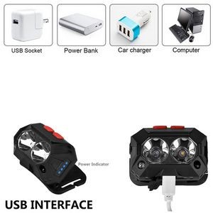 Adjustable LED Headlamp Lightweight Rechargeable Manual And Sensor 25