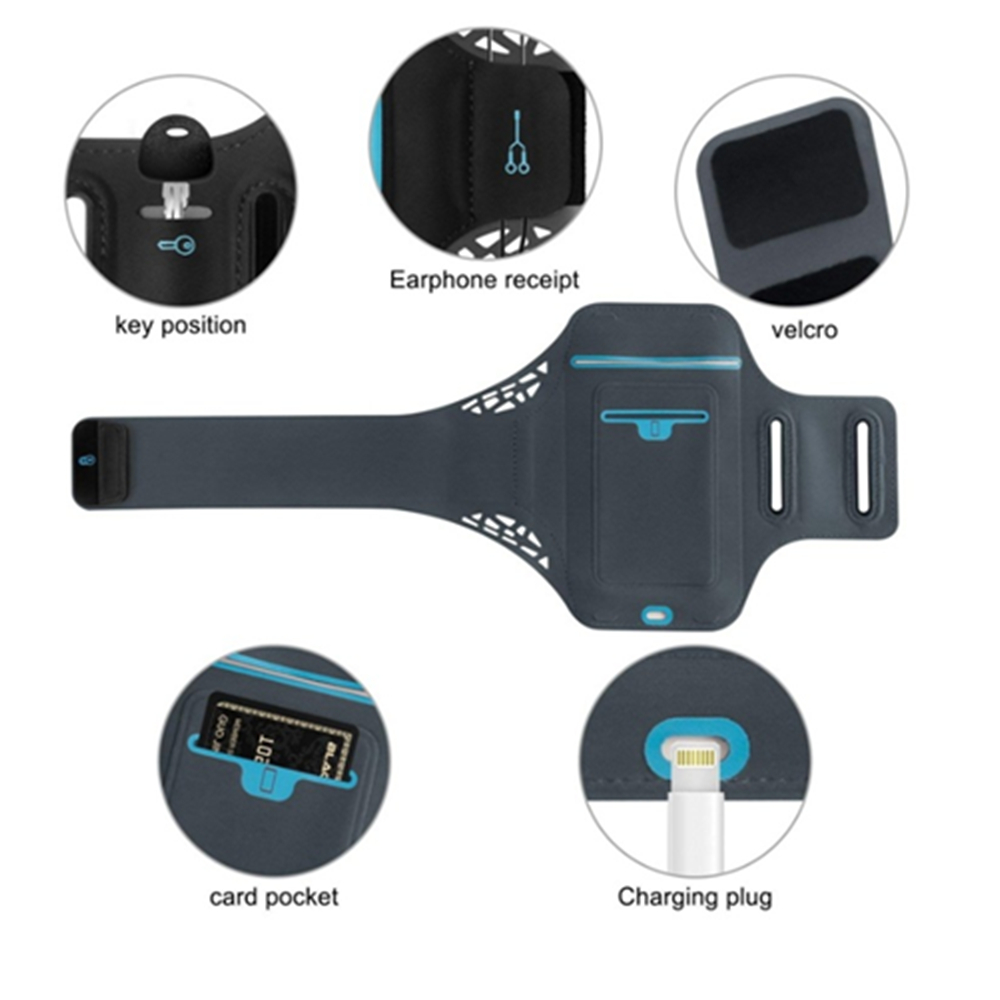 Reflective Sports Armband With Key Storage Pocket 4