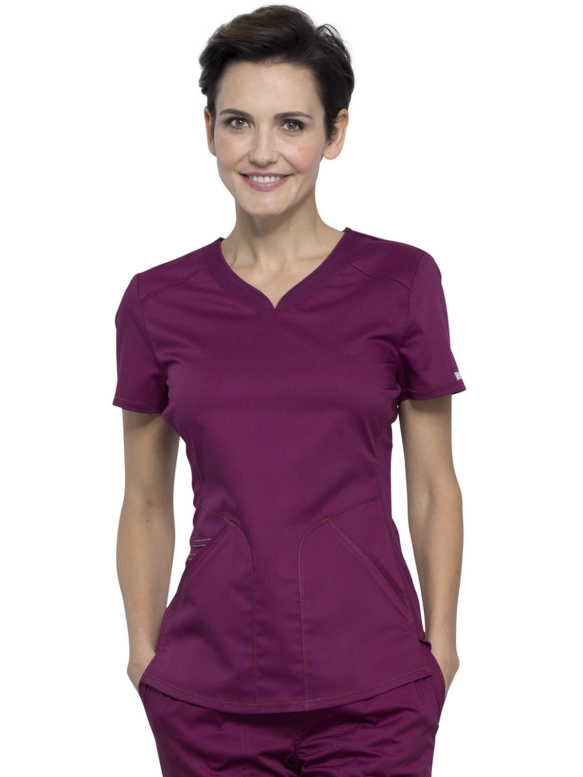 Cherokee - Workwear Revolution - Women's 2-Pocket V-Neck Top 17