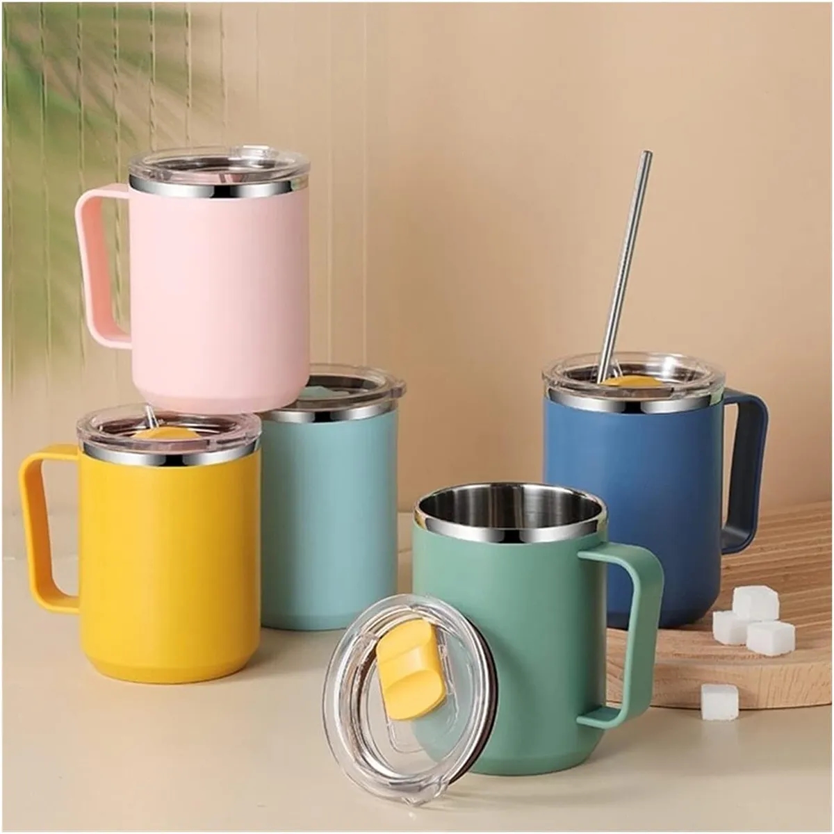 Stainless Steel Vacuum Insulated Coffee Mug With Handle 7