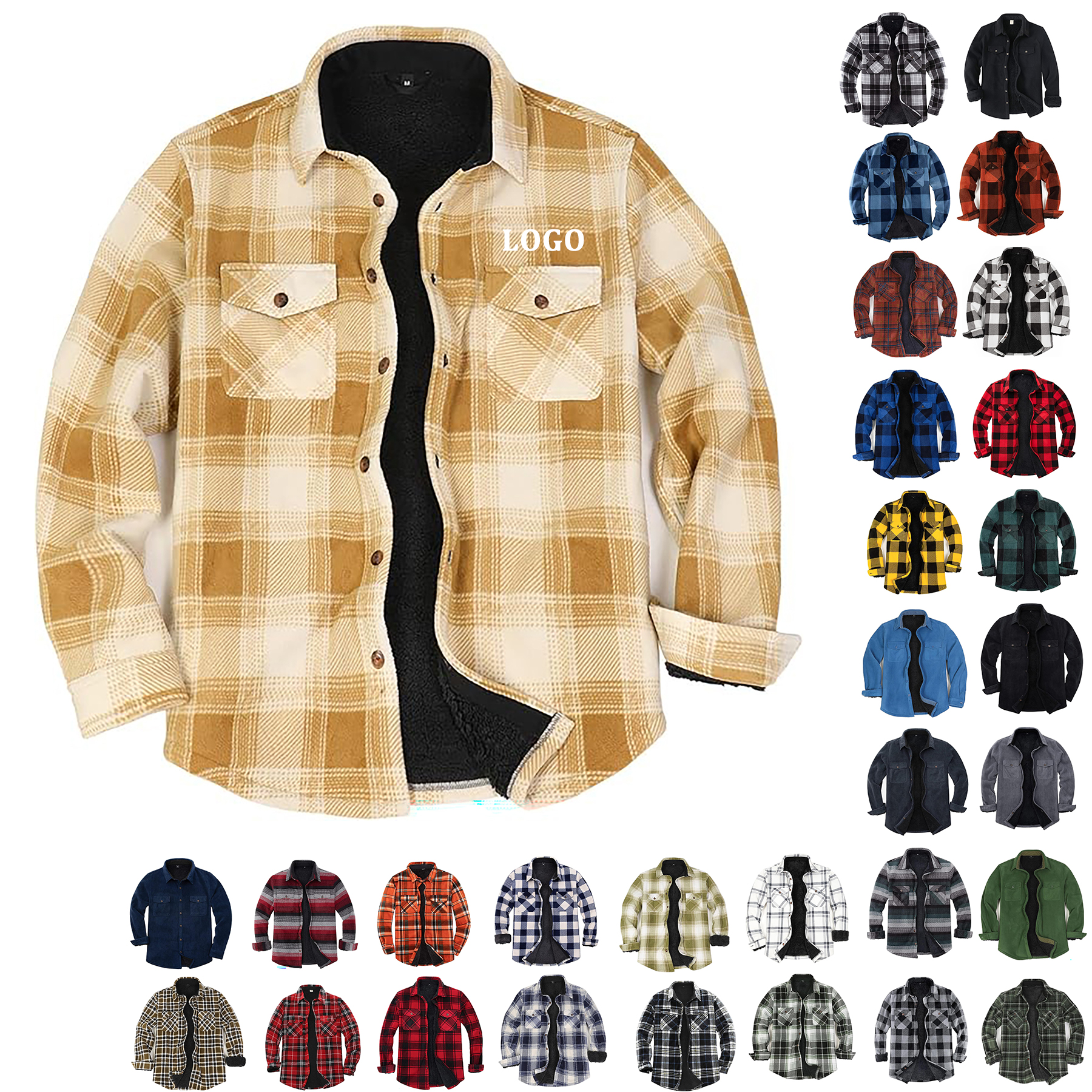 Men's Flannel Shirt Jacket 17