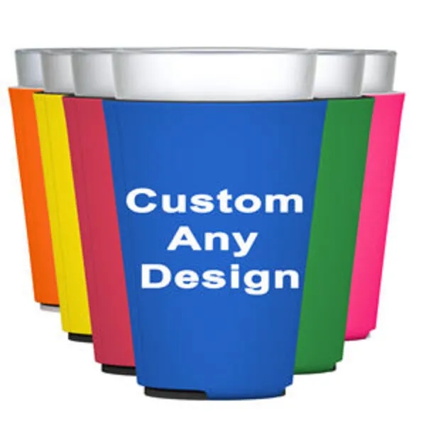 Custom Design 16 Ounce Collapsible Insulated Neoprene Sleeve, custom koozie with logo imprint 2