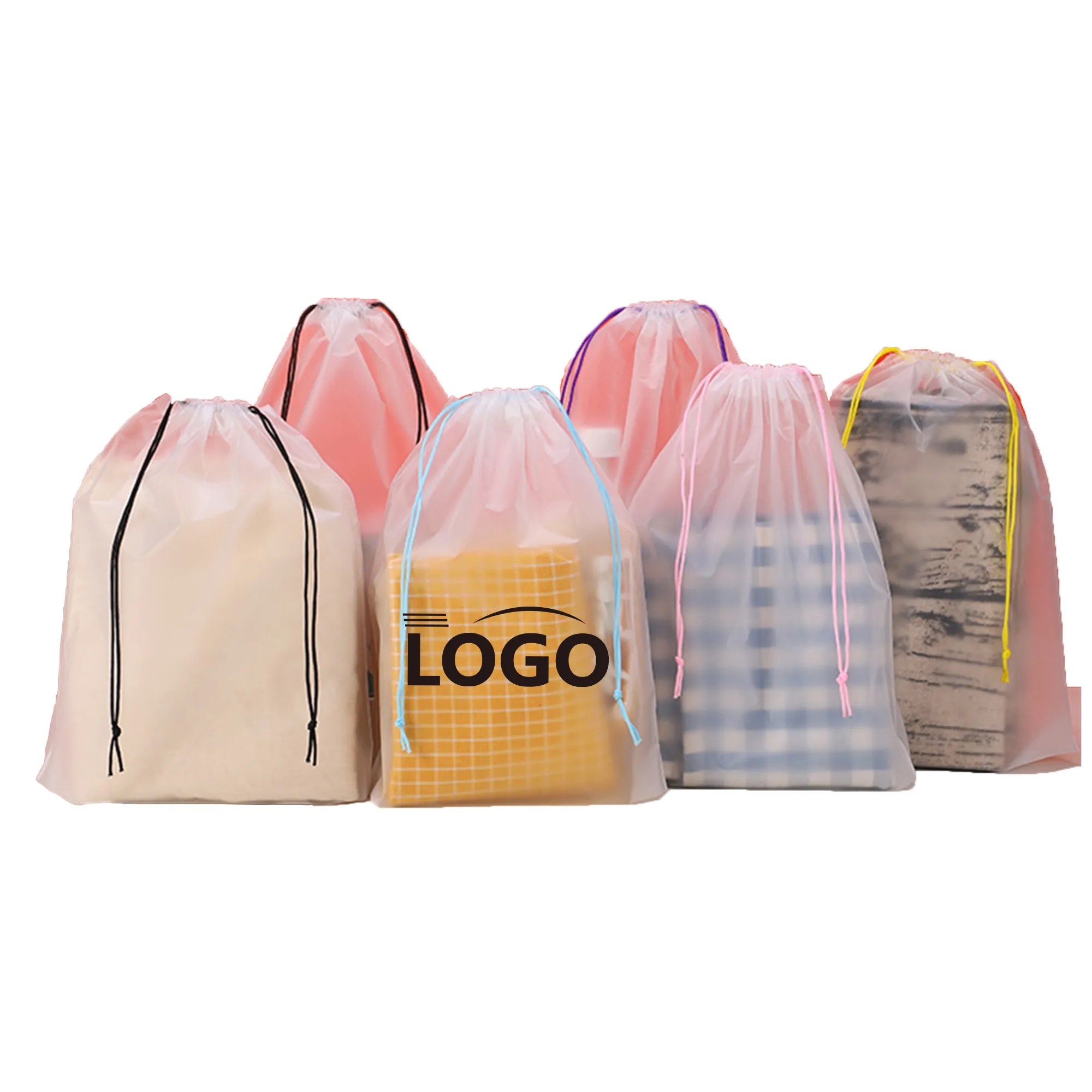 Transparent Frosted Drawstring Bag 2