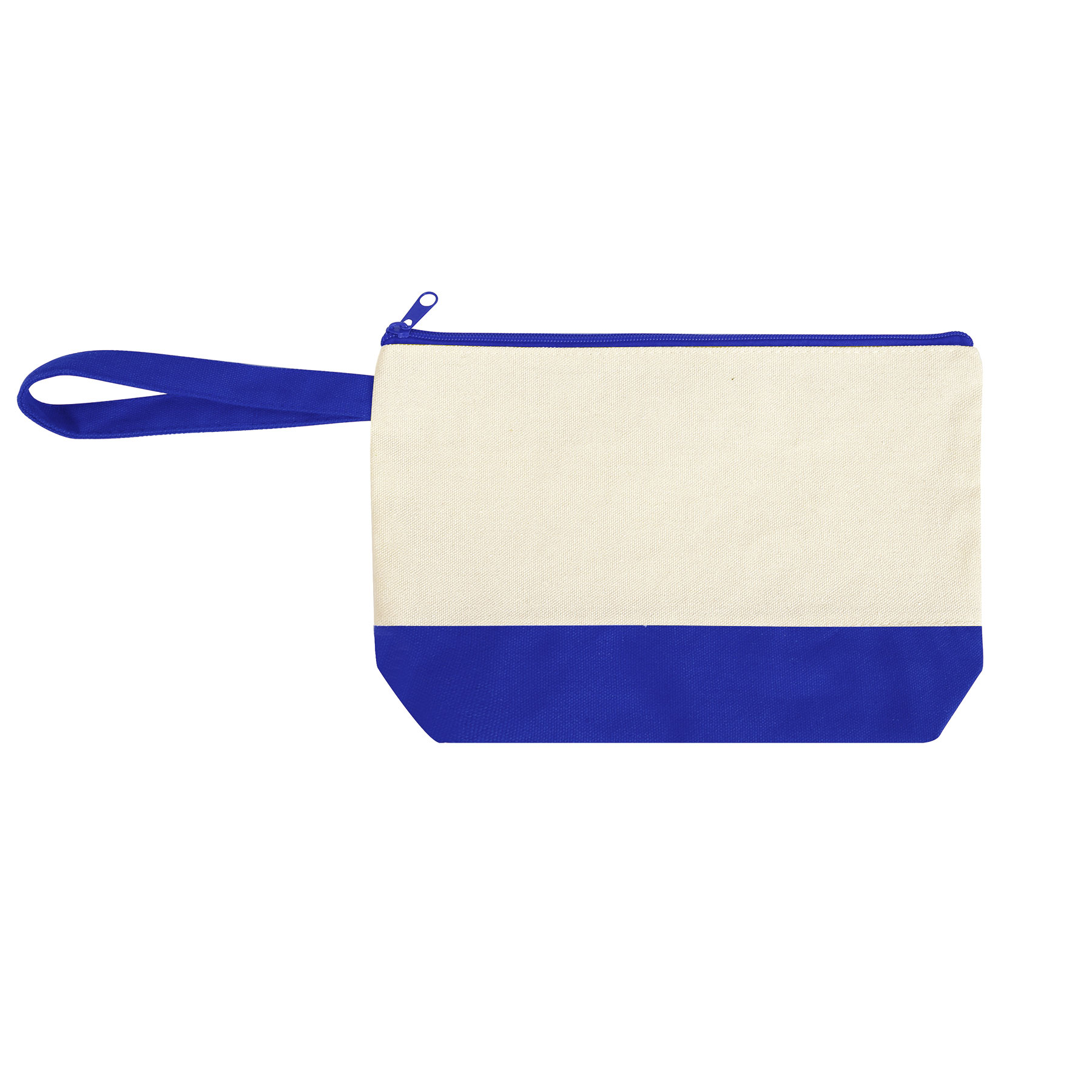 Zippered Cotton Canvas Cosmetic Pouch 4