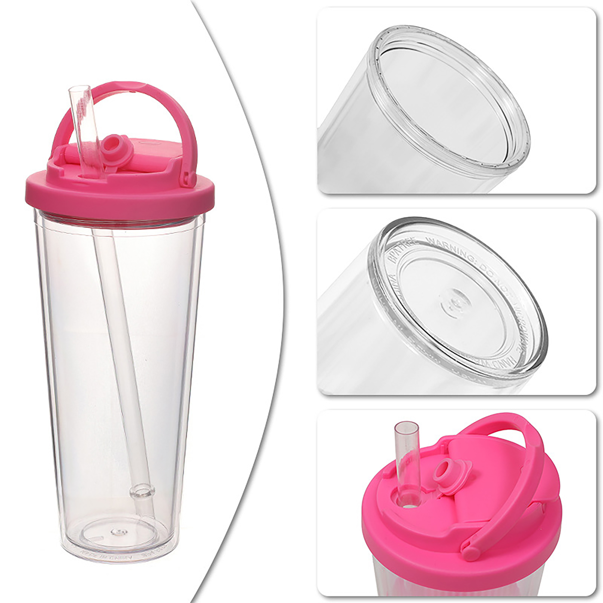 16oz Double Wall Plastic Water Cup 2
